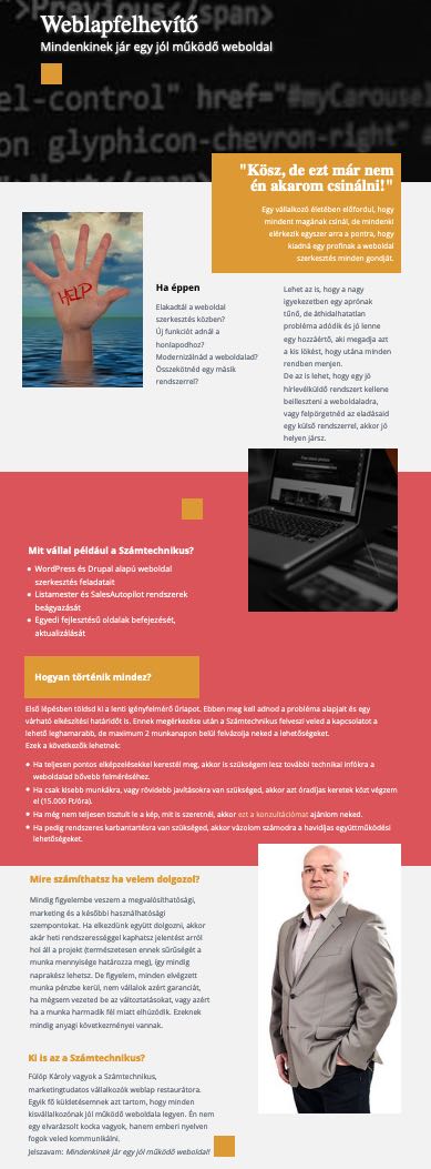 nicepage - weblapfelhevítő